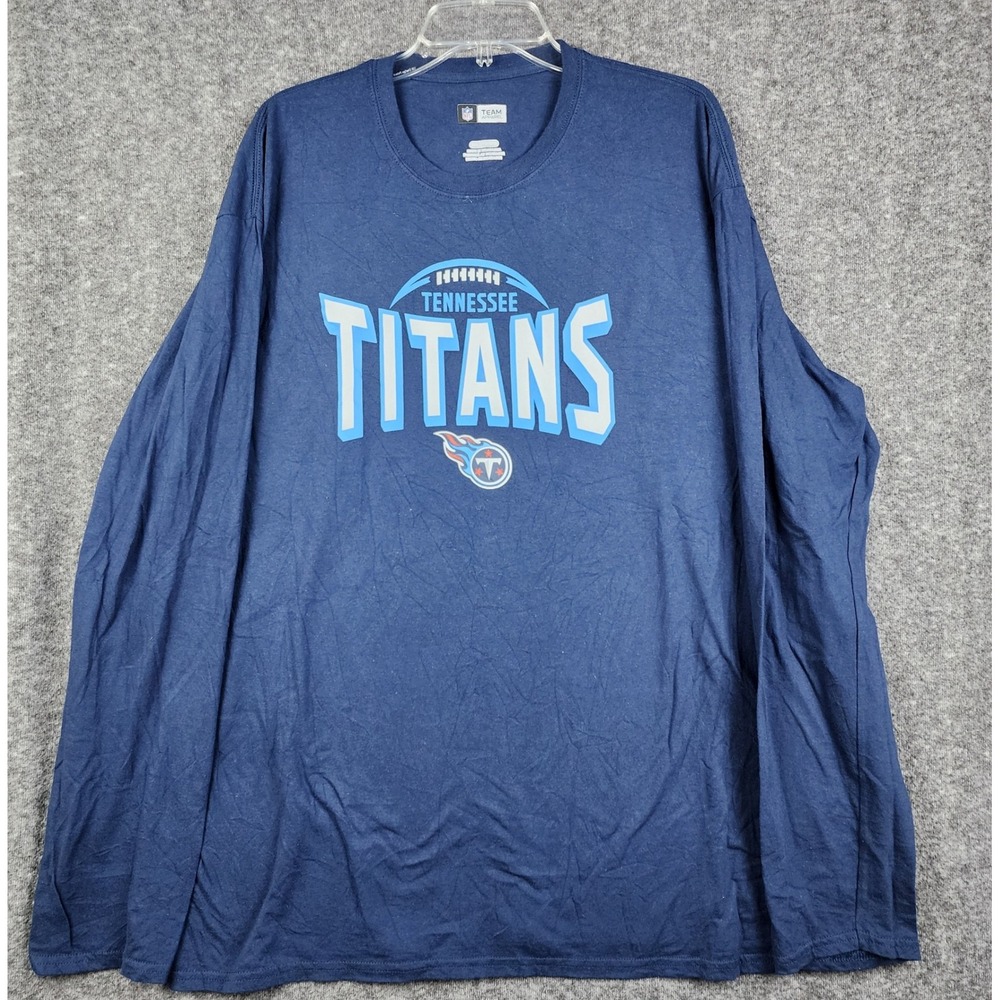 NFL Team Apparel Tennessee Titans Shirt Mens 2XL‎ Navy Blue Good Long Sleeve Tee